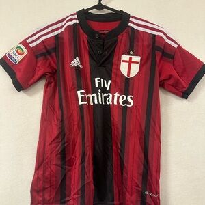 AC Milan Soccer Jersey Home 2014-2015 Adidas Youth Size L 13-14 YRS